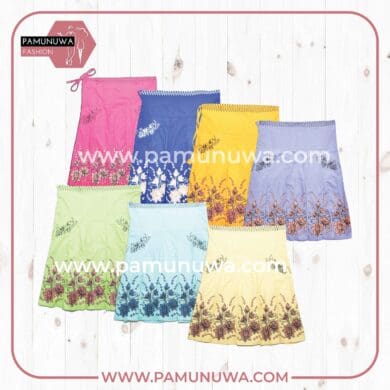 7 Colors Lase Cotton Threequarter Skirts pack 7pcs Pack (Purple, Light Blue, Pink, Yellow, Light Green, Dark Blue, Dark Yellow)