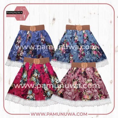 4 Colors Viscose Short Skirt 4pcs Pack (Pink, Dark Blue, Light Blue, Maroon)