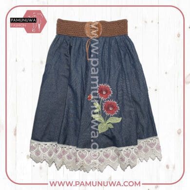3 Colors Denim Chamric Short Skirt 3pcs Pack (Dark Blue, Sky Blue, Light Blue)