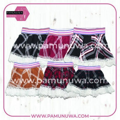 7 Colors Viscose Kids Skirt Square Design 7pcs Pack (White, Black, Red, Blue, Gray, Brown, Maroon)